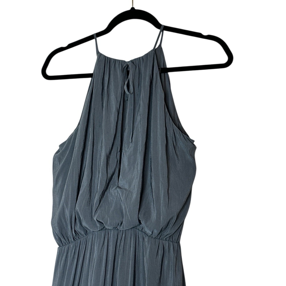 H&M Conscious Maxi Dress Women Size 6 Gray Formal Wedding Elegant Sleeveless - Picture 10 of 11